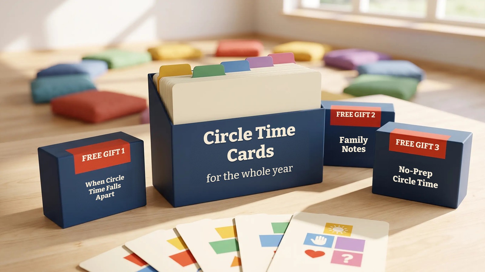 Circle Time Cards: the 200-card box and the 3 free gifts