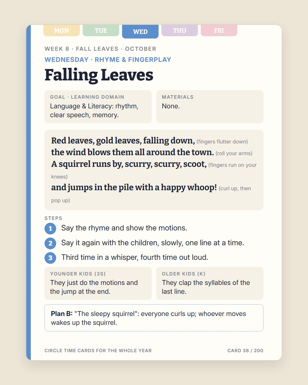 Circle Time Cards · 3